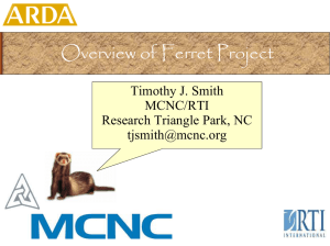 Overview of Ferret Project Timothy J. Smith MCNC/RTI Research Triangle Park, NC