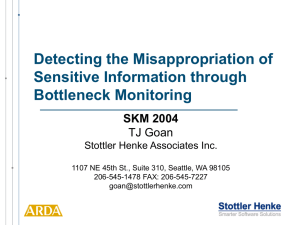 Detecting the Misappropriation of Sensitive Information through Bottleneck Monitoring SKM 2004