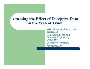 Assessing the Effect of Deceptive Data in the Web of Trust