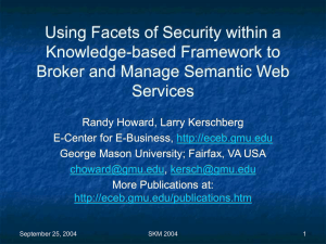 Using Facets of Security within a Knowledge-based Framework to Services