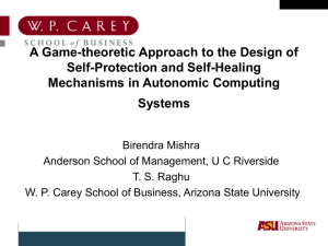 A Game-theoretic Approach to the Design of Self-Protection and Self-Healing