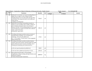 Name of Works :- Construction of School of Education At... Tender Amount :        ...