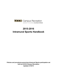 2015-2016 Intramural Sports Handbook