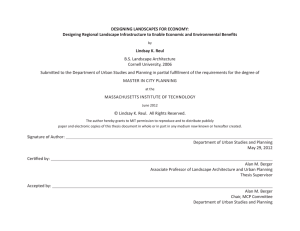 DESIGNING LANDSCAPES FOR ECONOMY: