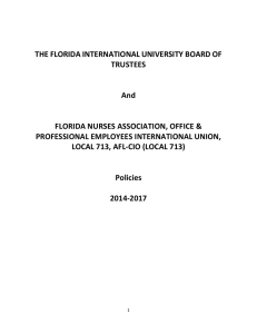 THE FLORIDA INTERNATIONAL UNIVERSITY BOARD OF TRUSTEES And