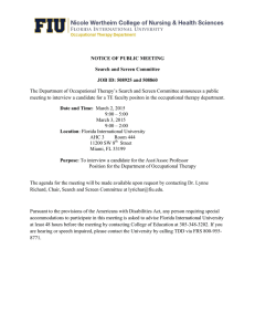 NOTICE OF PUBLIC MEETING Search and Screen Committee