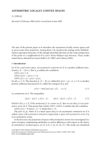 ASYMMETRIC LOCALLY CONVEX SPACES