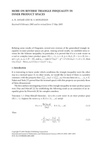MORE ON REVERSE TRIANGLE INEQUALITY IN INNER PRODUCT SPACES