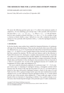 THE MINIMUM TREE FOR A GIVEN ZERO-ENTROPY PERIOD