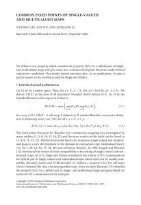 COMMON FIXED POINTS OF SINGLE-VALUED AND MULTIVALUED MAPS