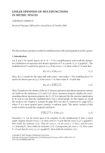 LINEAR OPENNESS OF MULTIFUNCTIONS IN METRIC SPACES