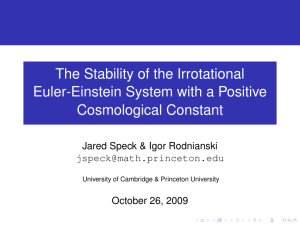 The Stability of the Irrotational Euler-Einstein System with a Positive Cosmological Constant
