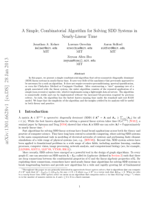 A Simple, Combinatorial Algorithm for Solving SDD Systems in Nearly-Linear Time