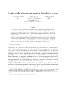 Metric uniformization and spectral bounds for graphs