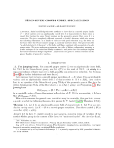 N´ ERON-SEVERI GROUPS UNDER SPECIALIZATION