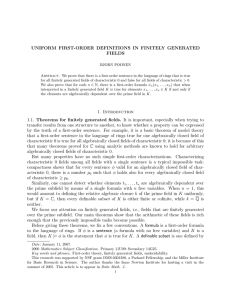 UNIFORM FIRST-ORDER DEFINITIONS IN FINITELY GENERATED FIELDS