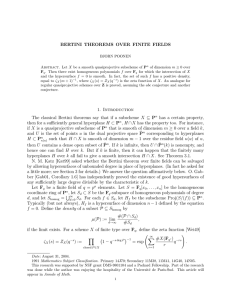 BERTINI THEOREMS OVER FINITE FIELDS