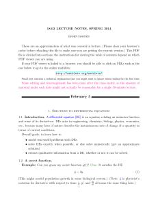 18.03 LECTURE NOTES, SPRING 2014