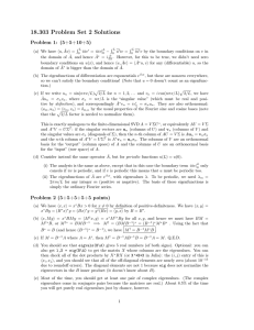 18.303 Problem Set 2 Solutions Problem 1: (5+5+10+5)