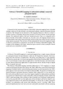 319 Schwarz–Christoffel mappings to unbounded multiply connected polygonal regions