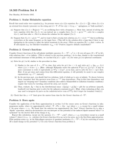 18.303 Problem Set 6 Problem 1: Scalar Helmholtz equation