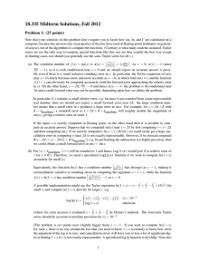 18.335 Midterm Solutions, Fall 2012 Problem 1: (25 points)