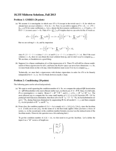 18.335 Midterm Solutions, Fall 2013 Problem 1: GMRES (20 points)