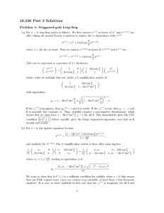 18.336 Pset 3 Solutions Problem 1: Staggered-grid Leap-frog