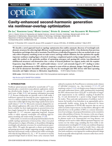 Cavity-enhanced second-harmonic generation via nonlinear-overlap optimization Z L