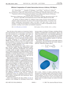 Efficient Computation of Casimir Interactions between Arbitrary 3D Objects Jacob White,