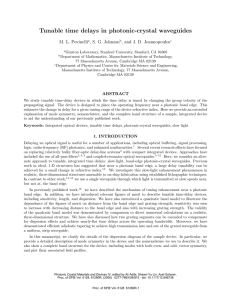 Tunable time delays in photonic-crystal waveguides M. L. Povinelli