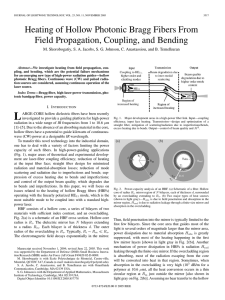 Heating of Hollow Photonic Bragg Fibers From