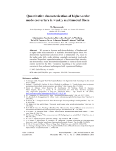 Quantitative characterization of higher-order mode converters in weakly multimoded fibers M. Skorobogatiy