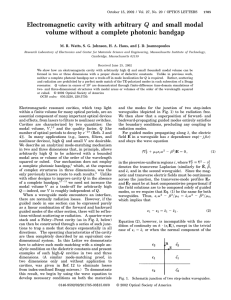 Electromagnetic cavity with arbitrary volume without a complete photonic bandgap