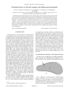 Perturbation theory for Maxwell’s equations with shifting material boundaries *