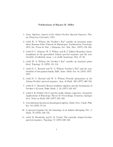 Publications of Haynes R. Miller