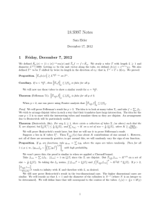 18.S997 Notes 1 Friday, December 7, 2012 Sam Elder