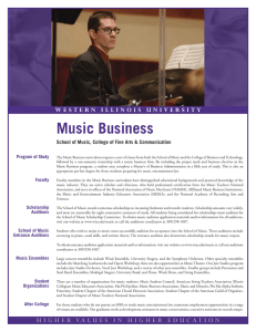 Music Business School of Music, College of Fine Arts &amp; Communication