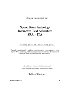Spoon River Anthology Interactive Text Adventure SRA – ITA
