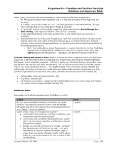 Assignment 06 – Variables and Decision Structures Guidelines and Assessment Rubric
