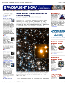 Most distant star clusters found hidden nearby  Spaceflight Now +