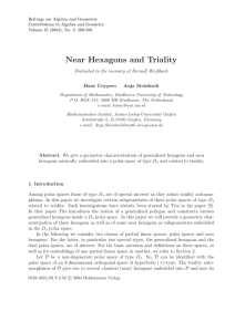 Beitr¨ age zur Algebra und Geometrie Contributions to Algebra and Geometry