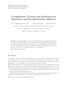 Beitr¨ age zur Algebra und Geometrie Contributions to Algebra and Geometry