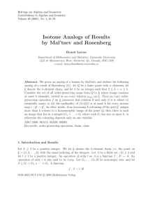 Beitr¨ age zur Algebra und Geometrie Contributions to Algebra and Geometry