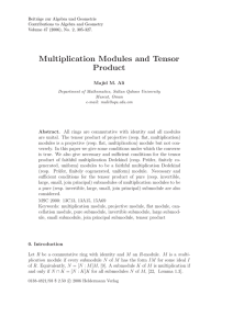 Beitr¨ age zur Algebra und Geometrie Contributions to Algebra and Geometry