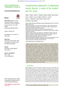 Complementary approaches to diagnosing marine diseases: a union of the modern rstb.royalsocietypublishing.org