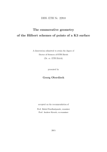 The enumerative geometry DISS. ETH Nr. 22918