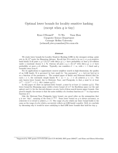 Optimal lower bounds for locality sensitive hashing