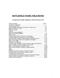 BATTLEFIELD TOURS: FIELD NOTES