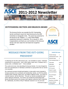   2011‐2012 Newsle er  OUTSTANDING	SECTION	AND	BRANCH	AWARD